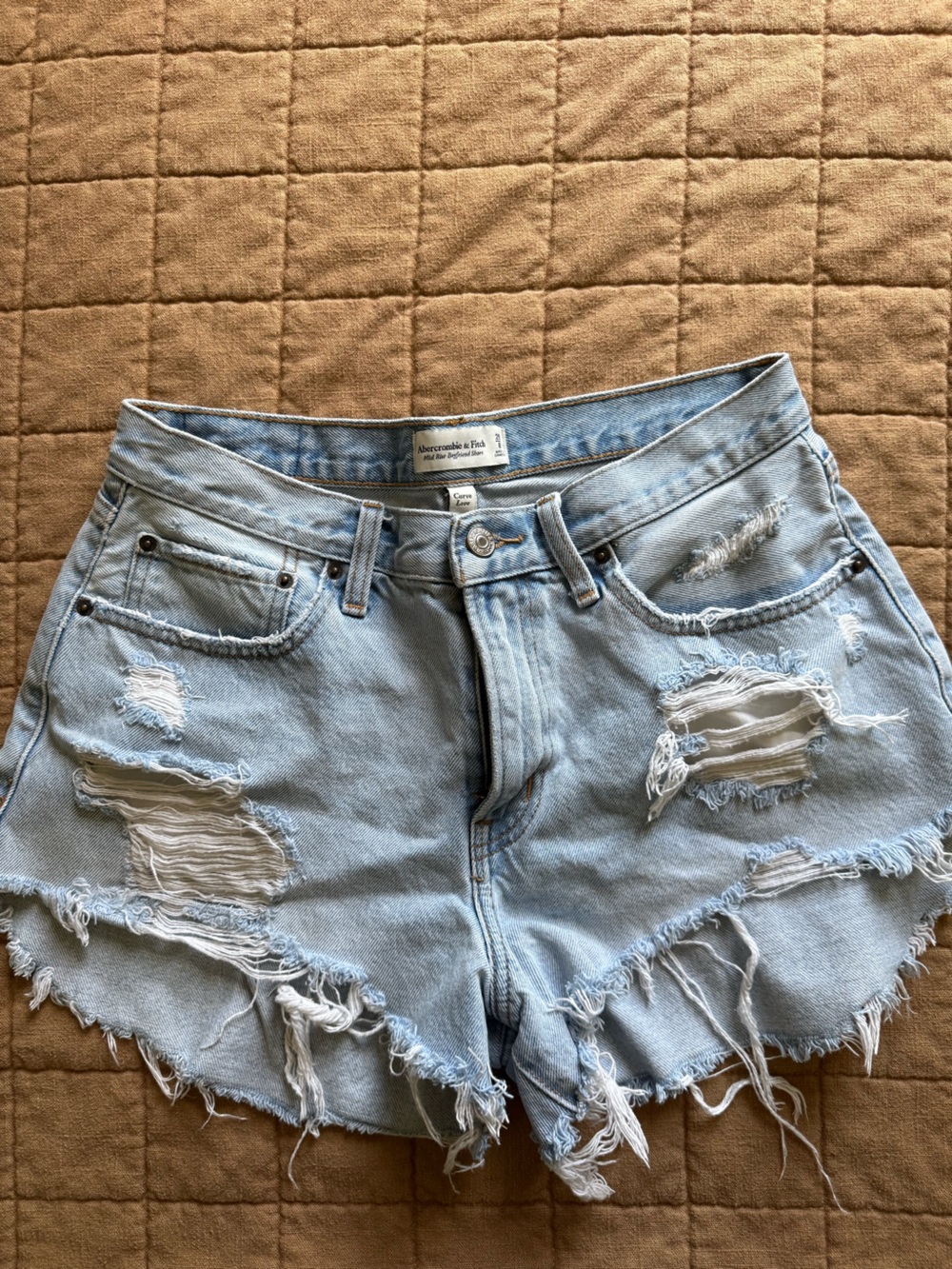 Abercrombie & Fitch Mid Rise Boyfriend Shorts 28/6